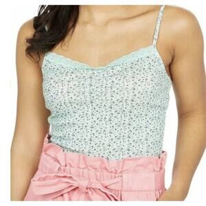 NWT BCBGeneration Top Green Floral Size M Flirty Floral $58